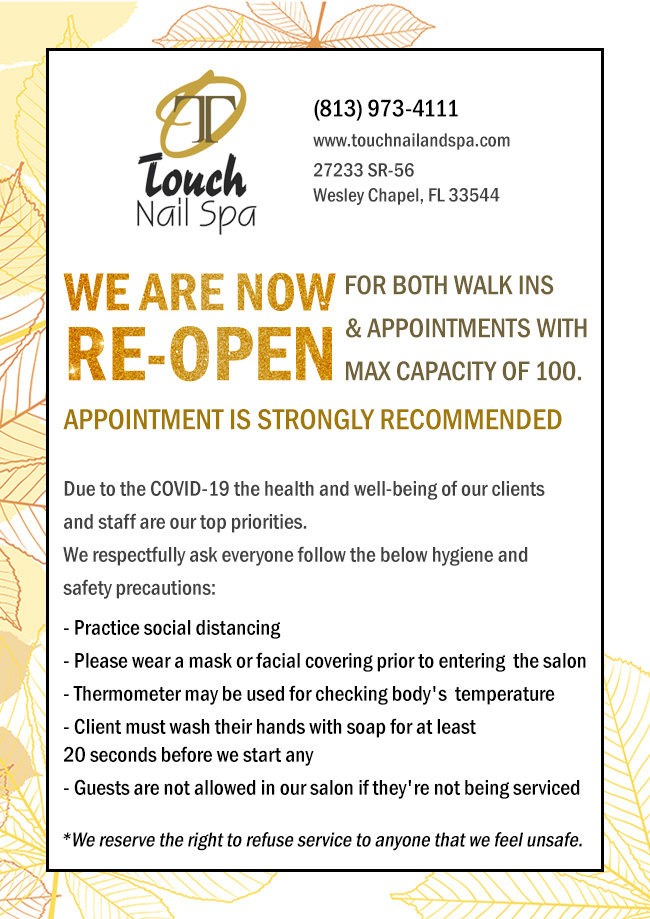 Nail Salon 33544 Touch Nail Spa of Wesley Chapel, FL 33544 Gel